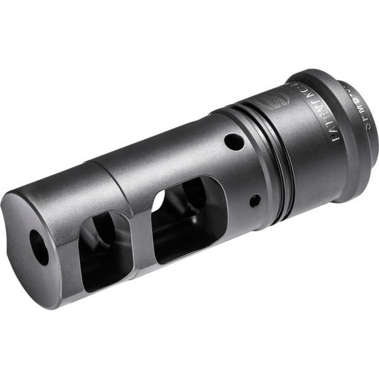 MUZZLE BRAKE FOR M4/M16/AR VARIANTS, SERVES AS SUPPRESSOR ADAPTER FOR SOCOM 5.56 SUPPRESSORS. 1/2X28 THREADS