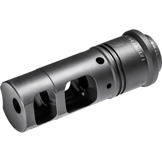 MUZZLE BRAKE FOR AR10/LR308, SERVES AS SUPPRESSOR ADAPTER FOR SOCOM 7.62 SUPPRESSORS. 5/8X24 THREAD