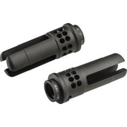 PORTED 3 PRONG FLASH HIDER FOR HK417, SERVES AS SUPPRESSOR ADAPTER FOR 5.56 SOCOM SUPPRESSORS