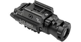 DEDICATED FOR MASTERFIRE RDH, XH50G WEAPONLIGHT, 6V, PARABOLIC REFLECTOR, UNIVERSAL/PICATINNY THUMBSCREW RAIL MOUNT, 850 LUMENS, 515 nM CLASS IIIa GREEN LASER, TYPE III HARD ANODIZE, BLACK, Z-XBC PUSH/TOGGLE SWITCH