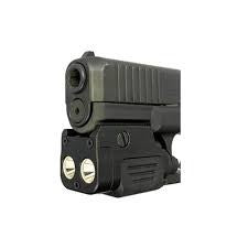 COMPACT RECHARGEABLE PISTOL LIGHT, UNIVERSAL/PICATINNY CLAMP RAIL MOUNT, 600 LUMENS, REMOVABLE BATTERY CARTRIDGE, MICRO USB CHARGE CRADLE, TYPE III ANODIZED ALUMINUM, BLACK XR1-A