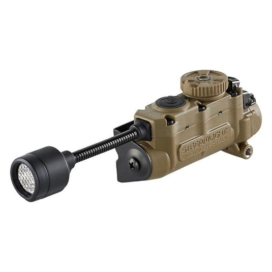 Sidewinder Stalk - Includes Helmet Clip (attached to light), E-Mount, (1) CR123A & 