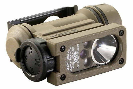 Sidewinder Compact II Military Model - White, Red, Blue, IR LEDs - Includes helmet mount, headstrap and CR123A lithium battery - Clam