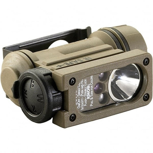 Sidewinder Compact II Military Model - White, Red, Blue, IR LEDs - Includes E-mount, headstrap and CR123A lithium battery - Clam