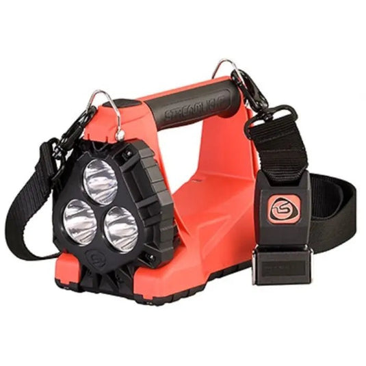 Vulcan 180 HAZ-LO Vehicle Mount System - 12V DC direct wire rack - Includes quick release shoulder strap - Orange