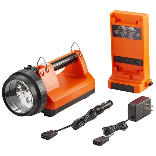 E-Flood LiteBox Standard System - 120V/100V AC/12V DC - Includes shoulder strap & mounting rack - Orange