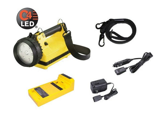 E-Flood FireBox Standard System - 120V/100V AC/12V DC - Includes shoulder strap & mounting rack - Yellow