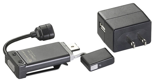 ClipMate USB - 120V AC - Black with White and Red LEDs