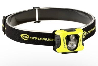 Enduro Pro -includes 3 AAA alkaline batteries, elastic headstrap - White/Red LEDs - Box - Yellow