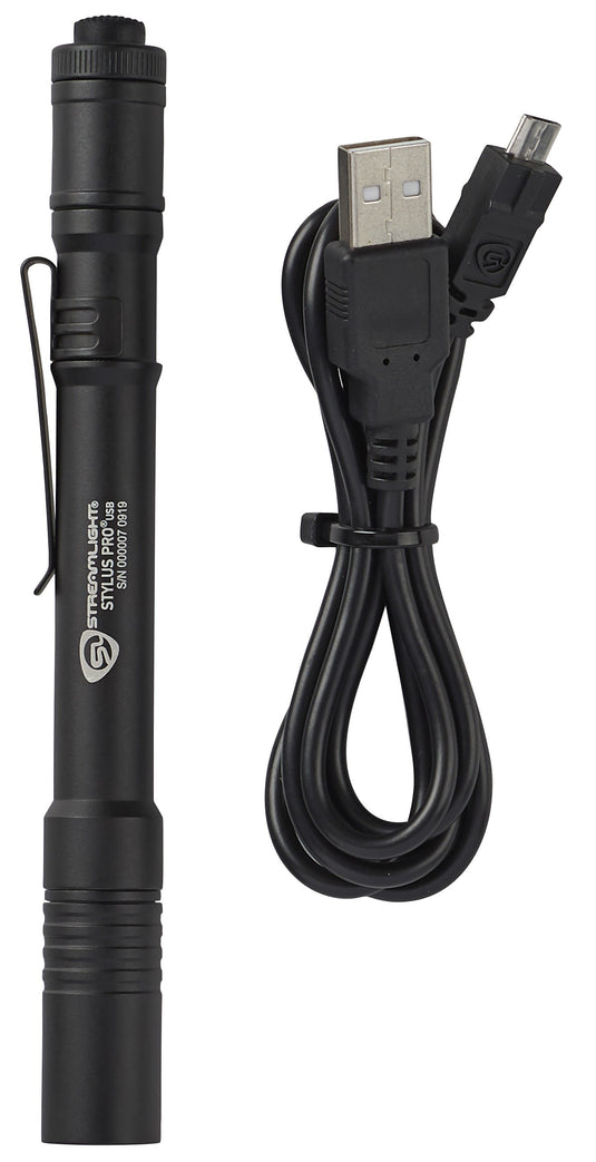 Stylus Pro USB - Includes USB cord, nylon holster - Black with White LED