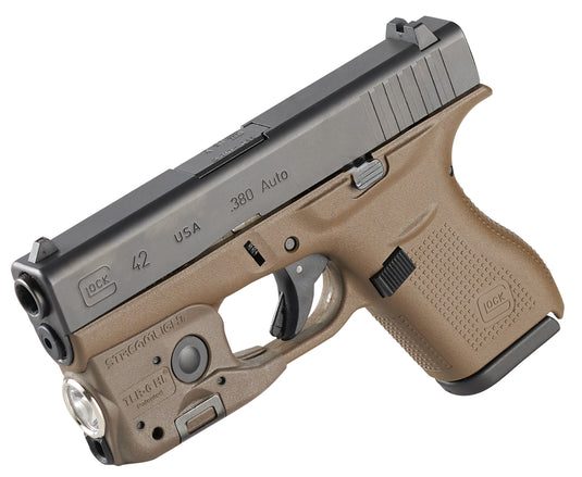 TLR-6 HL (GLOCK® 42/43) White LED / Red Laser – Includes (3) SL-B2 batteries and charger – Flat Dark Earth Brown
