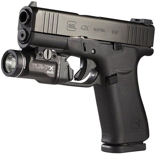 TLR-7 sub (for GLOCK 43X/48 MOS | 43X/48 Rail) - Includes mounting kit with key and CR123A lithium battery - Box