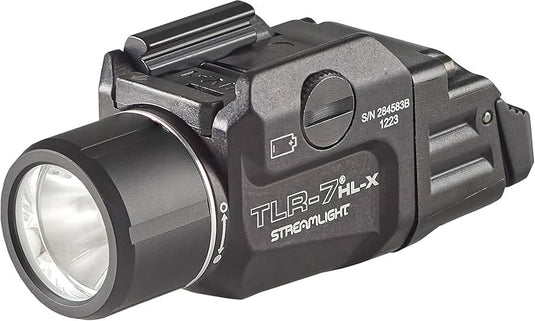 TLR-7 HL-X USB – Includes high switch mounted on light plus low switch in package, SL-B9 battery pack, USB-C cord, multi-tool, and key kit – Black – Box 69458