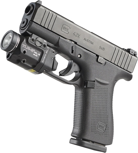 TLR-8 HL-X sub USB (GLOCK 43X/48 MOS | 43X/48 Rail) - Includes high and low switches, (1) SL-B9 rechargeable battery pack, USB-C cord, multi-tool, and mounting kit with key - Box 69466