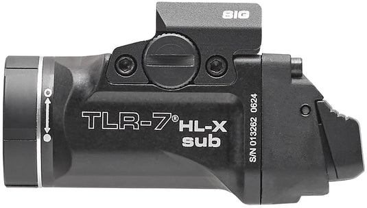 TLR-7 HL-X sub USB (SIG SAUER P365/XL closed rail systems*) - Includes mounting kit with key, multi-tool and (1) SL-B9 Li-ion rechargeable battery pack and USB-C cord - Black *Does not fit the P365 XMACRO 69504