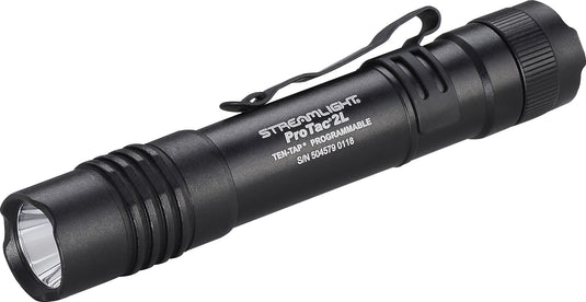 ProTac 2L - Includes (2) CR123A lithium batteries and holster - Clam - Black