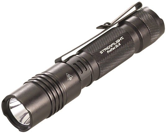 ProTac 2L-X - Includes (2) CR123A lithium batteries and holster - Clam - Black