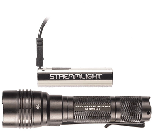 ProTac HL-X USB - Includes SL-B26 battery pack, USB cord and holster - Clam
