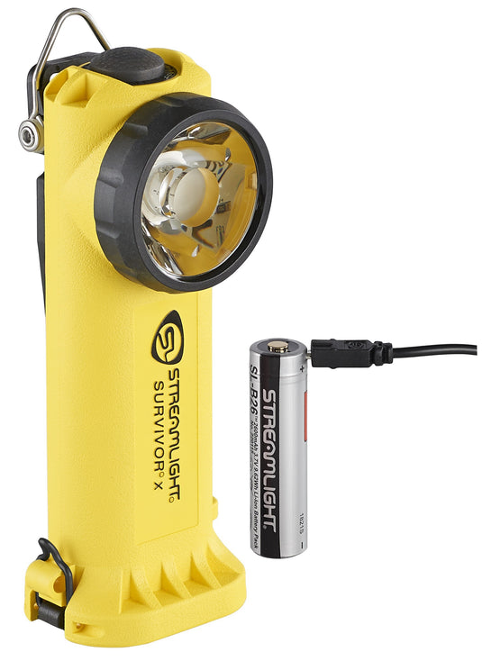 Survivor X USB - Includes 22" (55.88 cm) USB cord and battery carrier - Yellow