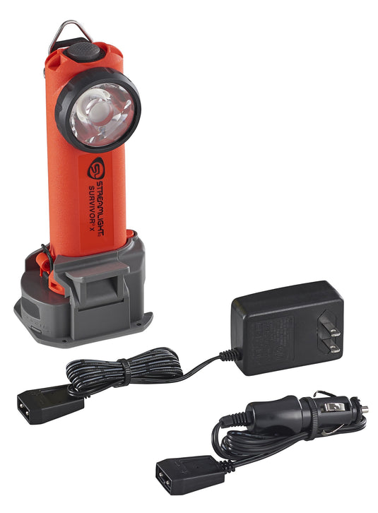 Survivor X - 120V/100V AC/12V DC (Alkaline battery carrier not included) - Orange