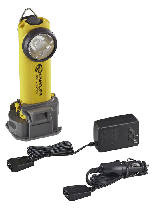 Survivor X - 120V/100V AC/12V DC (Alkaline battery carrier not included) - Yellow