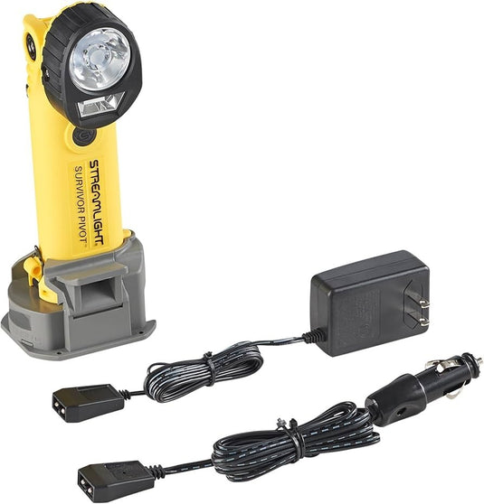 Survivor Pivot Magnet - 120V/100V AC/12V DC (Alkaline battery carrier not included) - Yellow