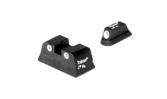 Trijicon Bright & Tough™ Night Sight Set with White Outline/Green Tritium Front and White Outline/Orange Tritium Rear — for CZ75 (new dovetail front)