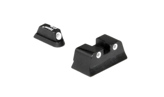 Trijicon Bright & Tough™ Night Sight Set — White Front/White Rear with Green Lamps — for CZ75 (new dovetail front)