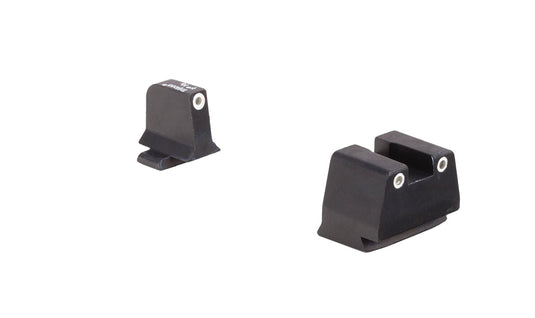 Trijicon® Suppressor/Optic Height Sight Set w/ White Front/White Rear & Green Lamps - for FN .45