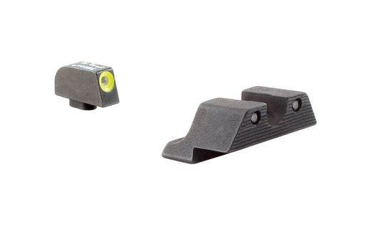 Trijicon HD™ Night Sight Set — Yellow Front Outline — for Glock® Models 17, 17L, 19, 22, 23, 24, 25,  26, 27, 28, 31, 32, 33, 34, 35, 37, 38, 39, and 45 (does not fit MOS)