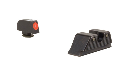 Trijicon HD™ Night Sight Set MOS Fit Rear— Orange Front Outline for Glock® Models 17, 17L, 19, 22, 23, 24, 25,  26, 27, 28, 31, 32, 33, 34, 35, 37, 38 and 39