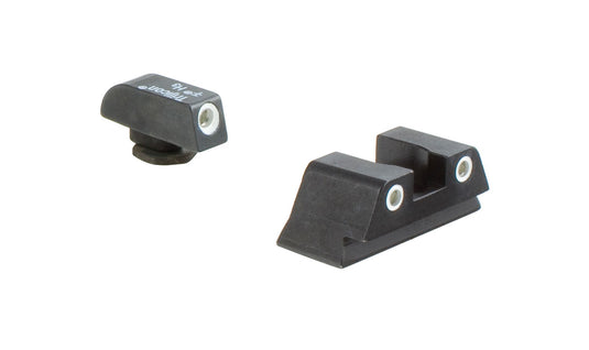 Trijicon Bright & Tough™ Night Sight Set — White Front/White Rear with Green Lamps — for GLOCK® Models 42, 43, 43X, and 48