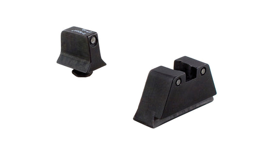 Trijicon® Suppressor/Optic Height Sight Set — Black front/Black rear with Green Lamps — for GLOCK® Models 20, 21, 29, 30, and 41 (including S and SF variants)