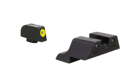 Trijicon HD XR™ Night Sight Set — Yellow Front Outline — for Glock® Models 17, 17L, 19, 22, 23, 24, 25,  26, 27, 28, 31, 32, 33, 34, 35, 37, 38, 39, and 45 (does not fit MOS)