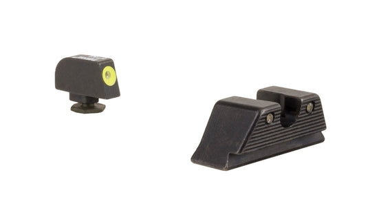 Trijicon HD XR™ Night Sight Set MOS Fit Rear— Yellow Front Outline — for Glock® Models 17, 17L, 19, 22, 23, 24, 25,  26, 27, 28, 31, 32, 33, 34, 35, 37, 38 and 39