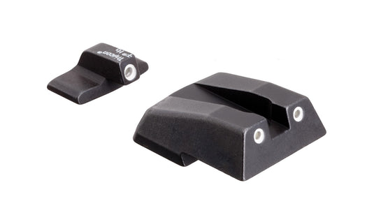 Trijicon Bright & Tough™ Night Sight Set — White Front/White Rear with Green Lamps — for H&K .45C / P30 / VP9