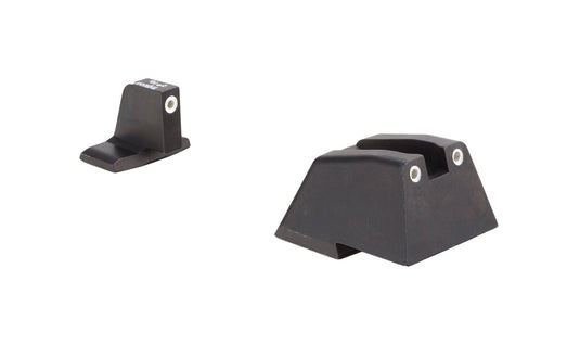 Trijicon® Suppressor/Optic Height Sight Set with White Front/White Rear & Green Lamps - for H&K .45C/P30/VP9