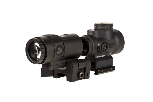 MRO® HD 1x25 Red Dot Sight with 3x Magnifier Adjustable 68 MOA Reticle with a 2.0 MOA Dot on a Full Co-Witness Mount; 3x Magnifier with Quick Release Flip-to-Side Mount