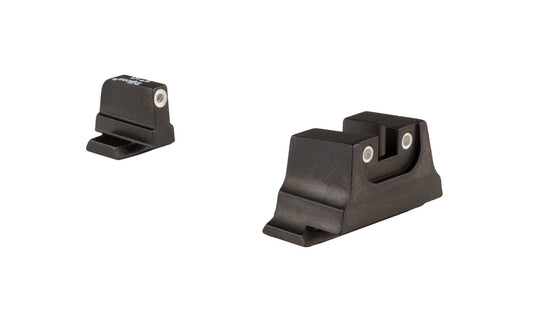 Trijicon® Suppressor/Optic Height Sight Set with White Front/White Rear & Green Lamps - for Smith & Wesson® C.O.R.E.™