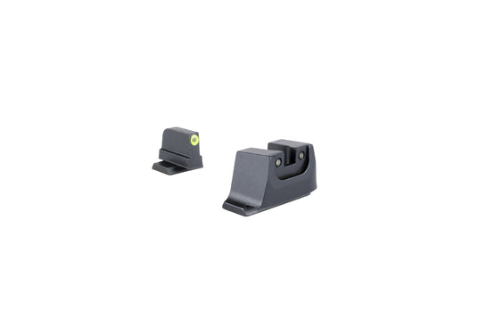 Trijicon® Suppressor/Optic Height Sight Set with Yellow Front/Black Rear & Green Tritium - for M&P® C.O.R.E™, M&P® M2.0™ Optics Ready