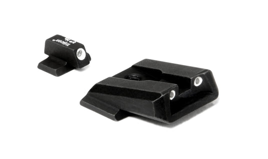 Trijicon Bright & Tough™ Night Sight Set — White Front/White Rear with Green Lamps — for Smith & Wesson M&P, SD9, SD40