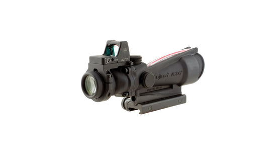 Trijicon ACOG® 3.5x35 Scope, Dual Illuminated Red Crosshair .223 Reticle w/ Colt® Knob Thumbscrew Mount & 3.25 MOA Red RMR® Automatic LED Type 2