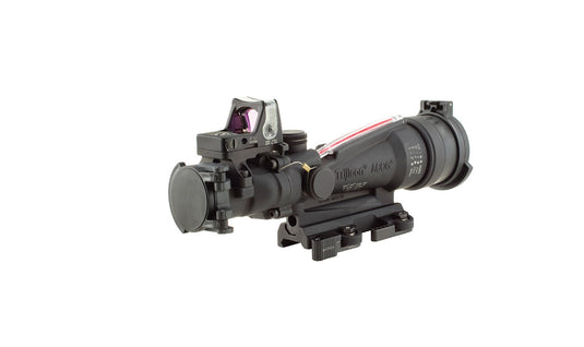 Trijicon ACOG® 3.5x35 Scope, Dual Illuminated Red Horseshoe/Dot, M249 Ballistic Reticle, 9.0 MOA Amber Dot RMR® Dual Illuminated and LaRue Tactical Mount