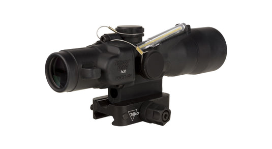 Trijicon 3x30 Compact ACOG® Scope, Dual Illuminated Amber Chevron 7.62x51mm/175gr. Ballistic Reticle w/ Mount with Trijicon Q-LOC™ Technology