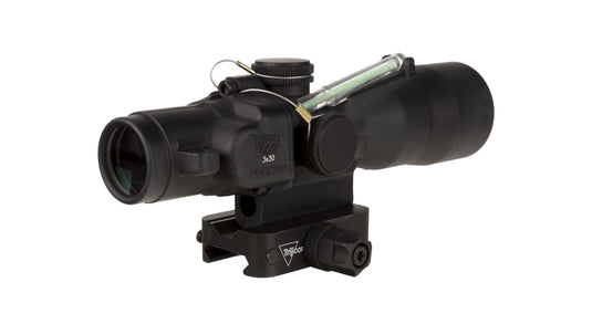Trijicon 3x30 Compact ACOG® Scope, Dual Illuminated Green Crosshair 300BLK 115/220gr. Ballistic Reticle w/ Mount with Trijicon Q-LOC™ Technology