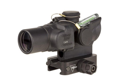 Trijicon 1.5x16S Compact ACOG® Scope, Dual Illuminated Green Ring & 2 MOA Center Dot Reticle w/ Mount with Trijicon Q-LOC™ Technology