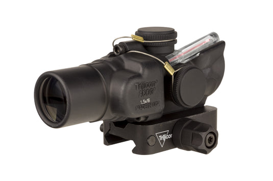 Trijicon 1.5x16S Compact ACOG® Scope Low Height, Dual Illuminated Red Ring & 2 MOA Center Dot Reticle w/ Mount with Trijicon Q-LOC™ Technology