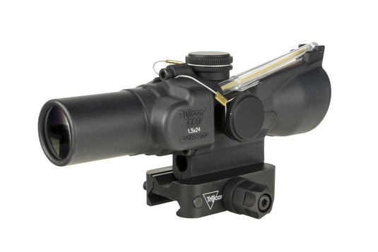 Trijicon 1.5x24 Compact ACOG® Scope, Dual Illuminated Amber Crosshair Reticle  w/ Mount with Trijicon Q-LOC™ Technology