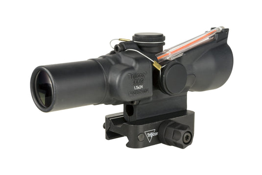 Trijicon 1.5x24 Compact ACOG® Scope, Dual Illuminated Red 8 MOA Triangle Reticle  w/ Mount with Trijicon Q-LOC™ Technology