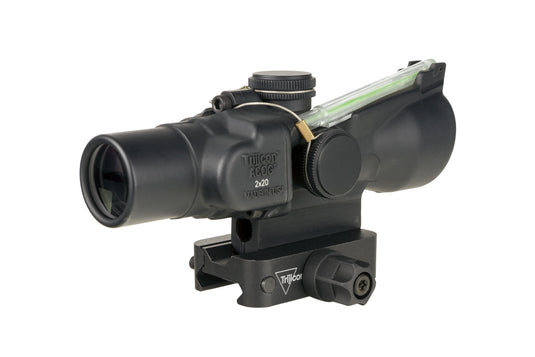 Trijicon 2x20 Compact ACOG® Scope, Dual Illuminated Green Crosshair Reticle  w/ Mount with Trijicon Q-LOC™ Technology